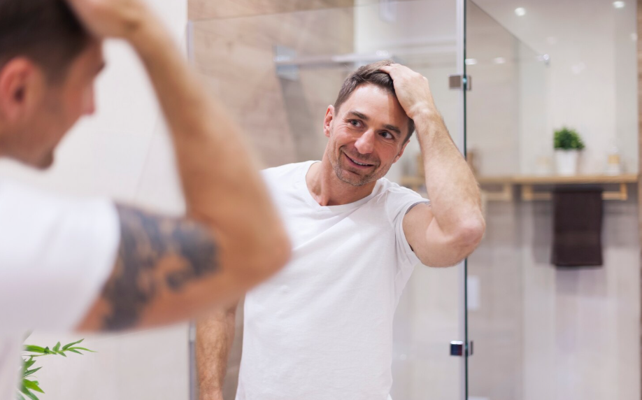 naturally hair growth man